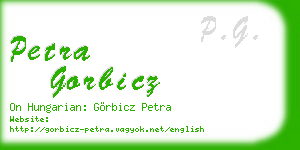 petra gorbicz business card